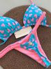Women's Clothing Multi Color Printed Strappy Split Swimsuit Brazilian Sexy Thong Bikini_ecoleips.com