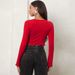 Voya Women's Clothing European And American Women's Clothing 2026 Spring/summer Retro Sexy Slim-fit Short Long-sleeve T-shirt_ecoleips.com