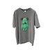 Women's round Neck Short Sleeve T-Shirt Bear Print Loose Fit mid Length Summer Top_ecoleips.com
