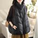 Women's Lightweight Down Vest With High Warmth, Fashionable Stand Collar Design, Polyester Shell, Packable For Travel_ecoleips.com