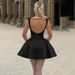 Elegant Backless Bodycon Dress - Stretchy A-Line Mini Dress For Women, Sexy Sleeveless Clubwear, Casual & Party Outfit (Black/Red)_ecoleips.com