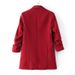 2025s Wind Buttonless Green Fruit Collar Small Suit Women, Casual Versatile Spring And Autumn Solid Color Jacket For Women_ecoleips.com