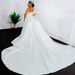 Long Mermaid Wedding Dress Diamond Bridal Gown off the Shoulder Design Floor Length Train Suitable for Black Girls_ecoleips.com