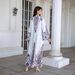 Muslim Stand Up Collar Ladies Robe Printed Diamond Beaded New Dress Abayas_ecoleips.com