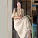 Maternity Summer New Chinese Style Fashion Cheongsam Elegant High-end Niche Gentle Two-piece Set_ecoleips.com
