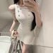 Pure Desire Hot Girl Style High-End Beaded Sleeveless Knitted Vest Top Women Summer High-Waisted Pleated Skirt Set_ecoleips.com