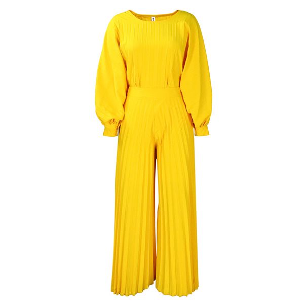 Women's Clothing summer loose large size casual shirt top wide leg pants two piece suit_ecoleips.com