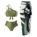Women's Clothing Three Piece Bikini Swimsuit Female Bikini Split Chiffon Long Skirt Swimsuit Suit_ecoleips.com