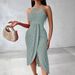 2026 New European And American Fahion Spring/Summer Hip-Hop Style Street Trend Halter Neck Sleevele Aymmetrical_ecoleips.com