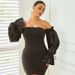 2026 European And American Women's Fashion Spring/summer New Sexy Off-shoulder Tube Top Dress With Versatile Lantern_ecoleips.com