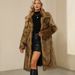 Women's Square-neck Faux Fur Long Coat, Warm And Popular For Autumn And Winter._ecoleips.com