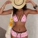 Polka Dot Bikini Pure Color Blocking Alluring Two Piece Swimsuit For Women Sweet And Spicy Design For Island Vacation_ecoleips.com