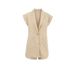 Verve British Style Suit Collar Cotton Linen Sleeveless Top Hot Pants Casual 2024 Summer Elegant Two-Piece Set For Women_ecoleips.com