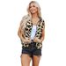 Aria Basics 2025 Auumn New Sleeveless Women's Ves, European And American Syle, Shor Fashionable Design, Muli-color Leopard_ecoleips.com