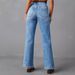 Women's Clothing High Waist Fashion Split Straight Stretch Jeans_ecoleips.com