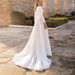 Women’s Clothing Satin Wedding Dress Muslim Bridal Gown Long Sleeves Floor Sweeping Train A Line_ecoleips.com