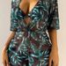 Women's Clothing Leaf Print Three Piece Bikini Set Swimwear Long Sleeved Waist Cinching Tie Beach Sun Protection_ecoleips.com