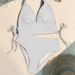 New Women's Two Piece Bikini Solid Color Halter Neck Swimsuit Provides Comfort And Style For Various Aquatic Activities_ecoleips.com