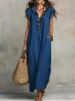Bohemian Maxi Dress With Flutter Sleeves – Lightweight Polyester Summer Dress For Women_ecoleips.com