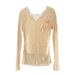 Purely Alluring V-neck Bow Lace Blouse For Women, New Summer Slimming Sheer Mesh Long Sleeve Cover-up With Camisole_ecoleips.com