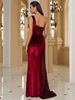 2025 Women's Light Sense High-End Banquet Elegant Off-Shoulder Split Dress Evening Gown_ecoleips.com
