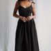 Cross-border Pure Cotton V-neck Camisole 2024 Spring New European And American Style Fashionable Sexy Backless Tie Dress_ecoleips.com