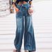 Aria Basics Elegant Versatile Wide-leg Pants A Drapey Feel, Non-stretch, With Decorative Ties, Slimming And Artistic Denim Trousers_ecoleips.com
