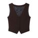 Street Chic Side-Slit Vest & Pleated Lounge Pants Set – Breathable Polyester, 3D Graphic, Trendy Two-Piece Outfit_ecoleips.com