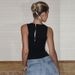 French-style Hot-selling Women's Clothing 2025 Winter Fashion Unique Slim-fit Cropped Top U-neck Knitted Vest For Women_ecoleips.com