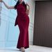 Women's High Neck Sleeveless Bodycon Ball Dress Autumn/Winter_ecoleips.com