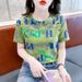 Women's Loose Fit T-Shirt Short Sleeve Fashionable High End Top Letter Print Summer_ecoleips.com