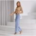 Women's High-Waisted Jeans – Trendy Loose Fit Denim Pants For Tall Women – Comfortable Cotton Casual Trousers (Sizes 25-32, Blue)_ecoleips.com