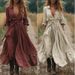 Women's Retro Western Style Long Cotton Linen Dress Casual Long Sleeved Fashionable European American Design_ecoleips.com