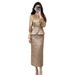 Lined French-style Elegant Lady's Two-piece Patchwork Design For Women, Autumn And Winter High-end Long Dress_ecoleips.com