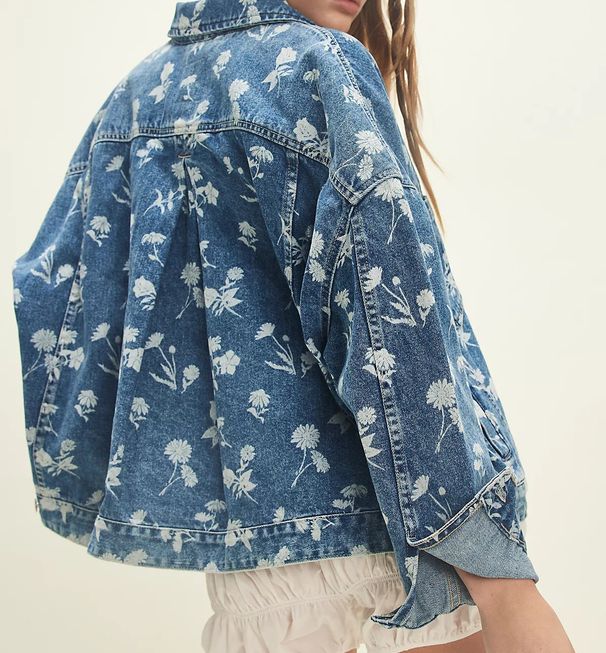 Autumn New Denim Jacket Women's Print Loose Denim Jacket_ecoleips.com