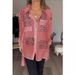 Women's Spring And Summer Fashion Printed Loose Tuxede Shirt_ecoleips.com