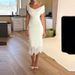 Elegant Tassel Patchwork Waist Bodycon Dress Casual Irregular Solid Cocktail Dresses Sexy V Neck Sleeveless Evening Party Dress_ecoleips.com