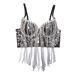 Women's Clothing Rock Style Sequined Tassel Suspenders With Underwire Corset Short Sexy Hot Girl Nightclub Tube Top Stage Vest_ecoleips.com