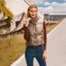 Women's clothing Black Cotton Vest Sleeveless Stand-up Collar Side Pockets Elastic Adjustable Hem Women's PU Vest Top_ecoleips.com