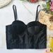 Women's Clothing Velvet Suspenders Outer Wear Fishbone Bra Solid Color Korean Velvet With Steel Ring Body Shaping Vest Short Style Versatile Tube Top_ecoleips.com