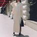 Cross-Border Knitted For Women, European American Style, 2025 Autumn And Winter New Elegant Loose Sweater With Slit_ecoleips.com