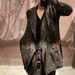 Imported Cupro Silk, Dirty Dye Style Small Floral Print Blazer_ecoleips.com