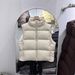 girl Girl 2025 New Women's Jacket Short Stand Collar Vest Fashion Design Loose White Duck Down Coat Trendy_ecoleips.com