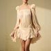 Women's Sexy Puff Sleeve Ruched Panel Bodycon Midi Dress – Vintage Elegant Slimming Party Gown 2026_ecoleips.com