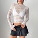 Euroean And American Cross-border Foreign Trade Ins 2026 Sring New Sexy Single-layer Long-sleeve Thin Slim-fit Lace_ecoleips.com