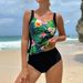 Split swimsuit Women's sexy tropical printed tankini conservative swimsuit_ecoleips.com