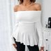 Voya Women's Mature T-shirt With Intellectual Style For Spring And Summer, Featuring A Slim Fit And Elegant Figure With A One Neck Design_ecoleips.com
