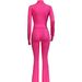 Aria Basics Aria Basics HR24057 European And American Sports Casual Women's Clothing Cross-Border Source Sexy Tight-Fitting Long-Sleeve Flared_ecoleips.com