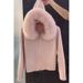 Oversized Hooded Knit Cardigan – Chunky Collar, Zip-Front, Long Sleeve (Beige/White/Blue/Pink/Gray/Black, One Size Fits Most)_ecoleips.com