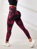 Women's Clothing Spot Seamless Tie Dye Yoga Pants Women's High Waist Peach Hip Fitness Nine Point Pants Sports Tight Bottoming Trousers_ecoleips.com